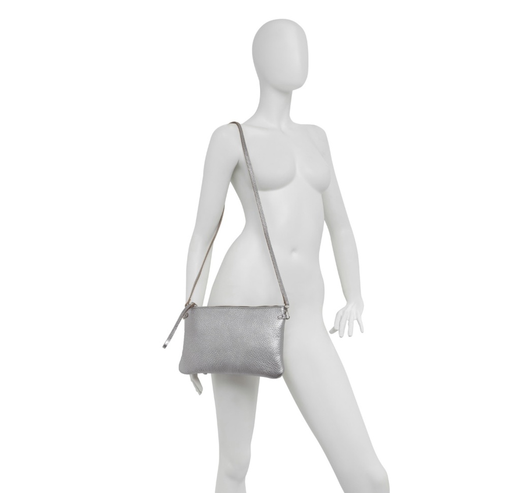 SAC POCHETTE GIANNI CHIARINI ARGENT