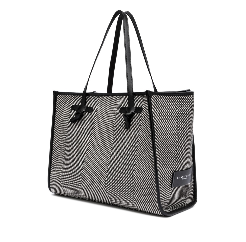 MARCELLA GIANNI CABA CHEVRON BLANC NOIR