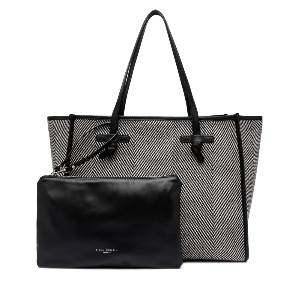 MARCELLA GIANNI CABA CHEVRON BLANC NOIR