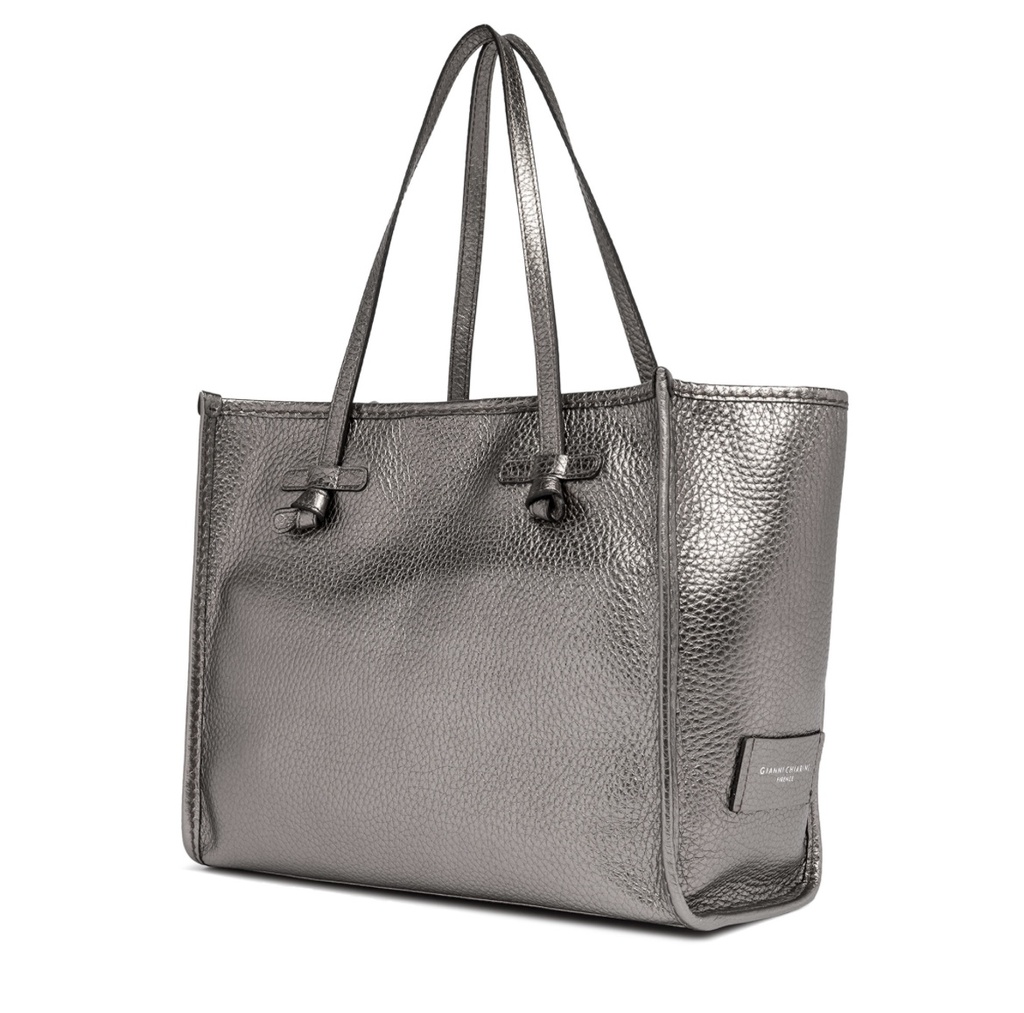 MARCELLA CABAS CUIR SILVER GOLD