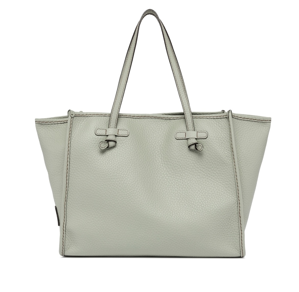MARCELLA CABAS CUIR VERT D'EAU