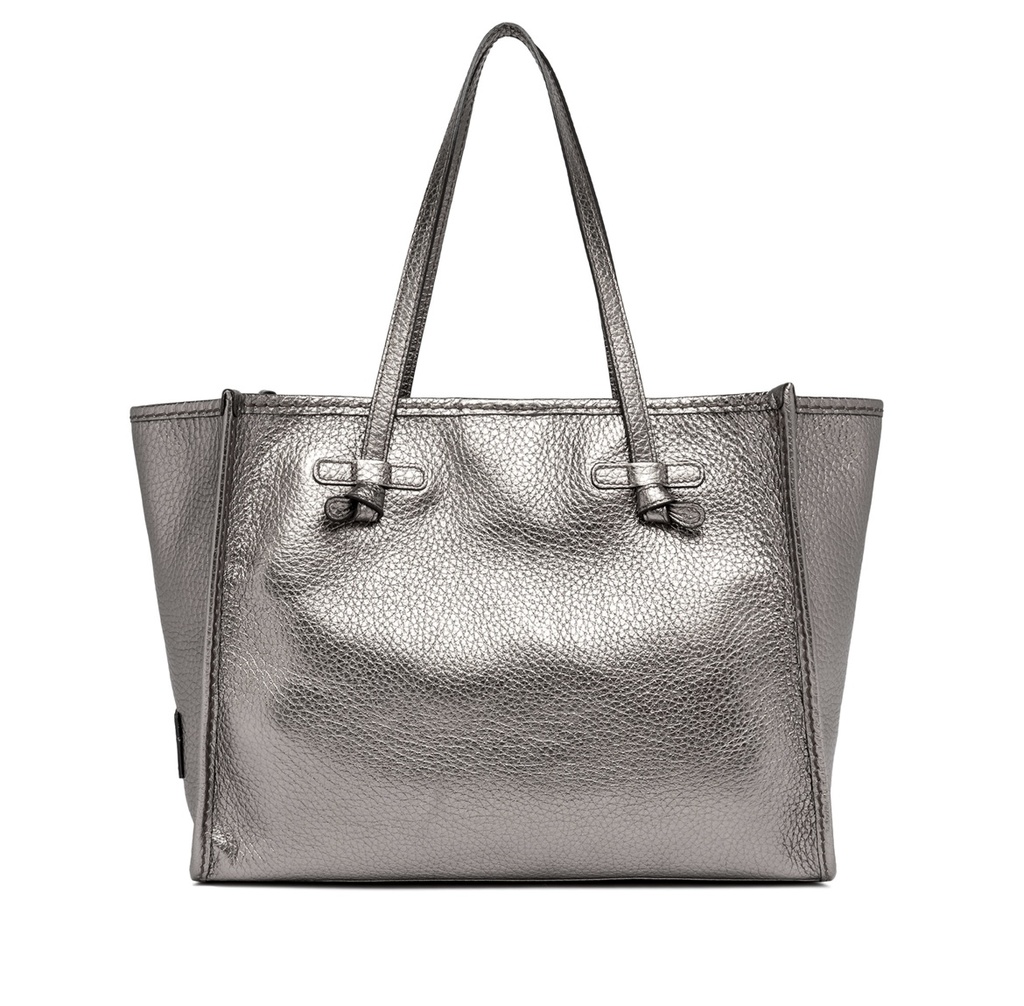 MARCELLA CABAS CUIR SILVER REFLETS GOLD