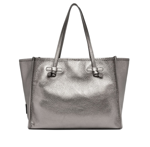 MARCELLA CABAS CUIR SILVER REFLETS GOLD
