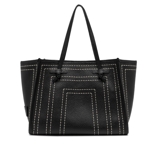 MARCELLA CABAS CUIR PIQUE NOIR 